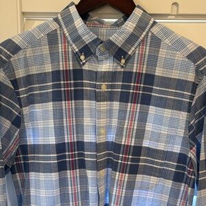 Vineyard Vines Blue and Red Plaid Button Down Shirt